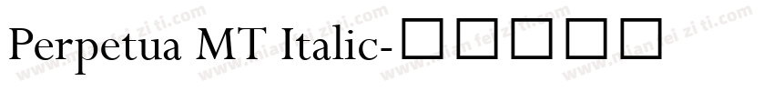 Perpetua MT Italic字体转换